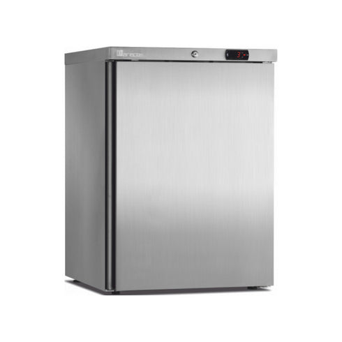 Mini armoire réfrigérée positive en inox +1/+8°C - 1 porte vitrée - 600x600x835mm
